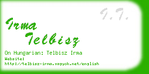 irma telbisz business card